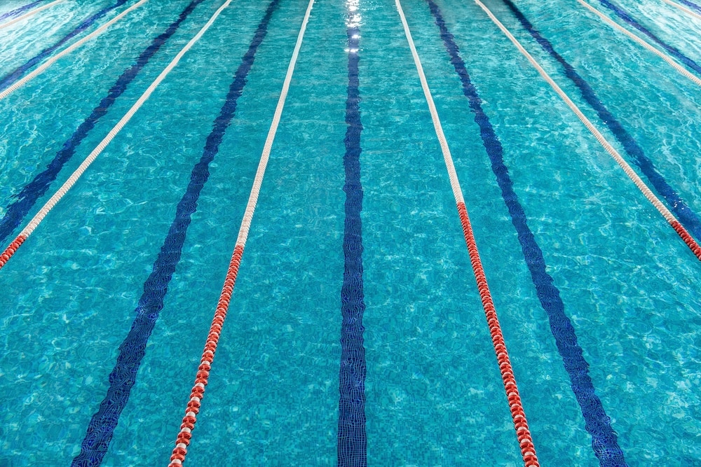 Top view of swimming pool